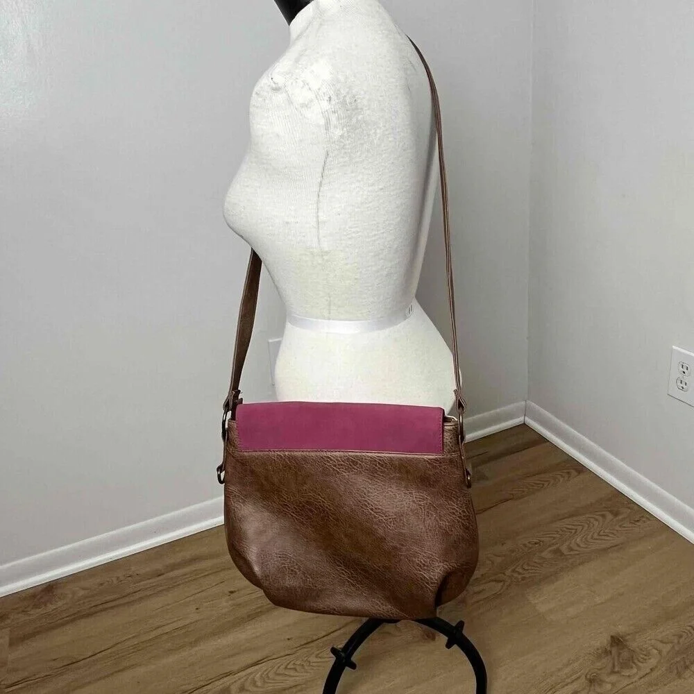 Meli Melo Paris Cream Purple Pink Floral Purse Crossbody Bag‎